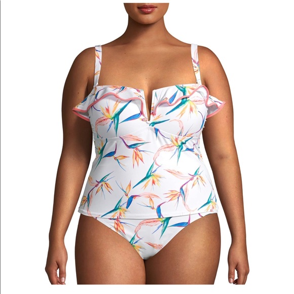 Time and Tru Tankini Swimsuit Top - Picture 3 of 5